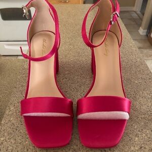 Elizabeth Tang Hot Pink Ankle Strap Dress Sandals